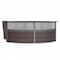 Linea Italia Reception Desk 11.1 ft D X 46 in H, 11.8 ft W X Thermofused Laminate, Mocha, Clear ZUT319 - alternate 6